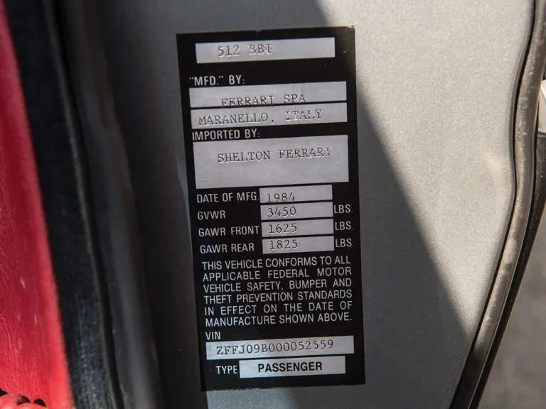 1984 Ferrari 512 BBi - Image 27 of 31