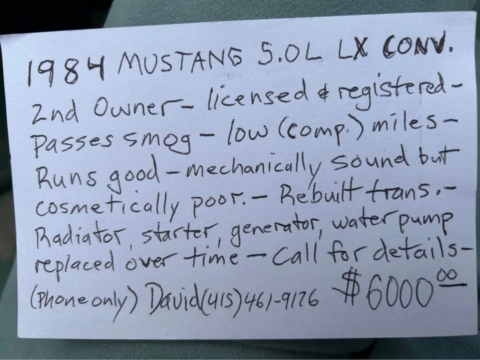 1984 Ford Mustang 3rd Gen - Image 4 of 4