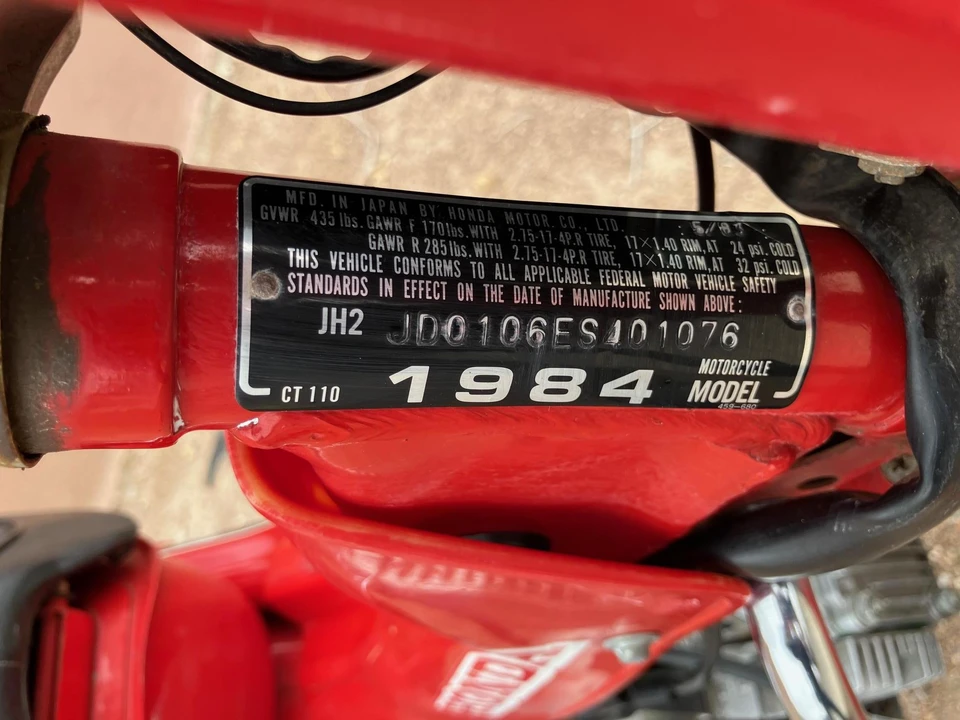 1984 Honda CT110 - Image 19 of 19