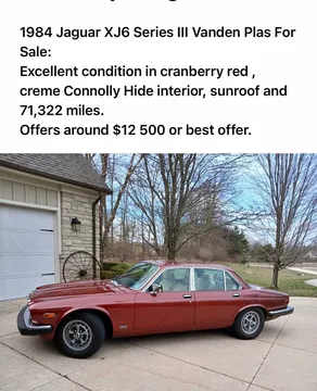 1984 Jaguar XJ XJ6 Vanden Plas Sedan 4D