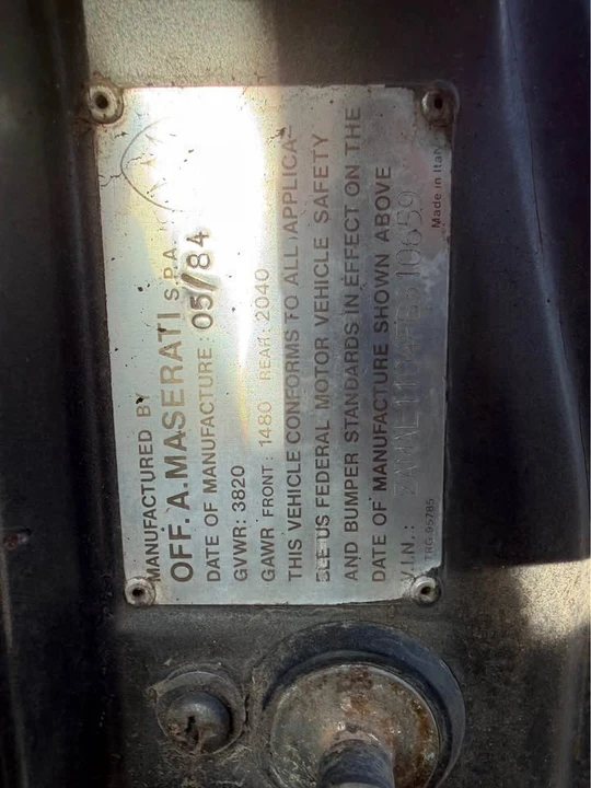 1984 Maserati Biturbo - Image 9 of 9