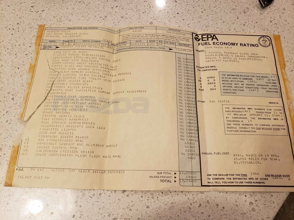 1984 Mazda RX-7 SA & FB - Image 12 of 13