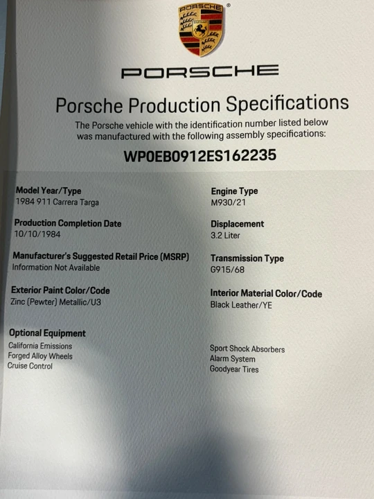 1984 Porsche 911 Carrera 3.2 - Image 17 of 17