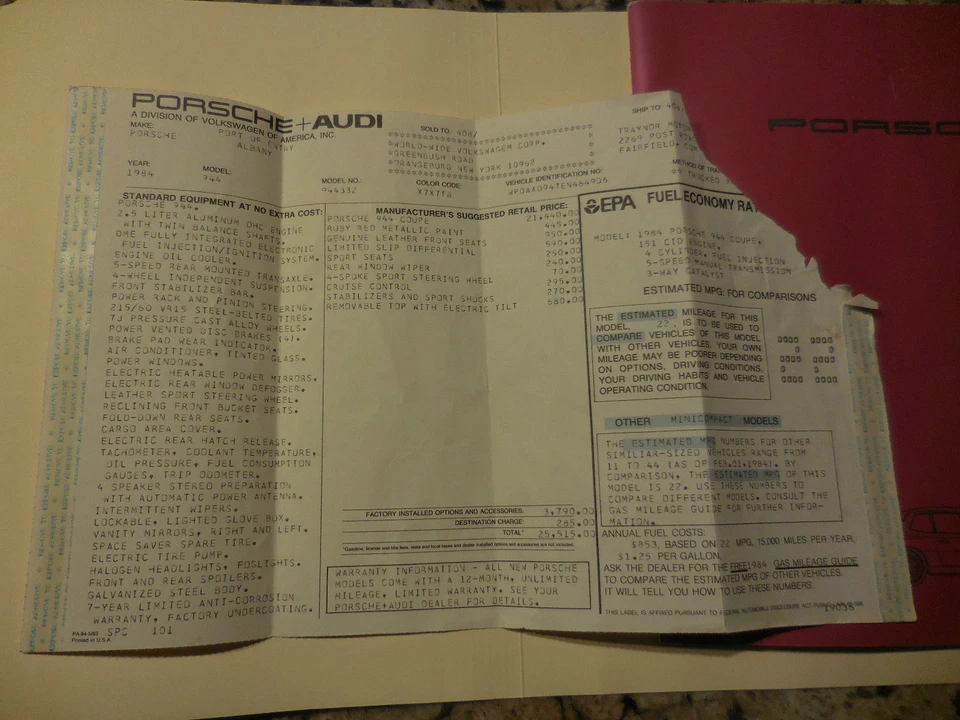 1984 Porsche 944 - Image 6 of 10