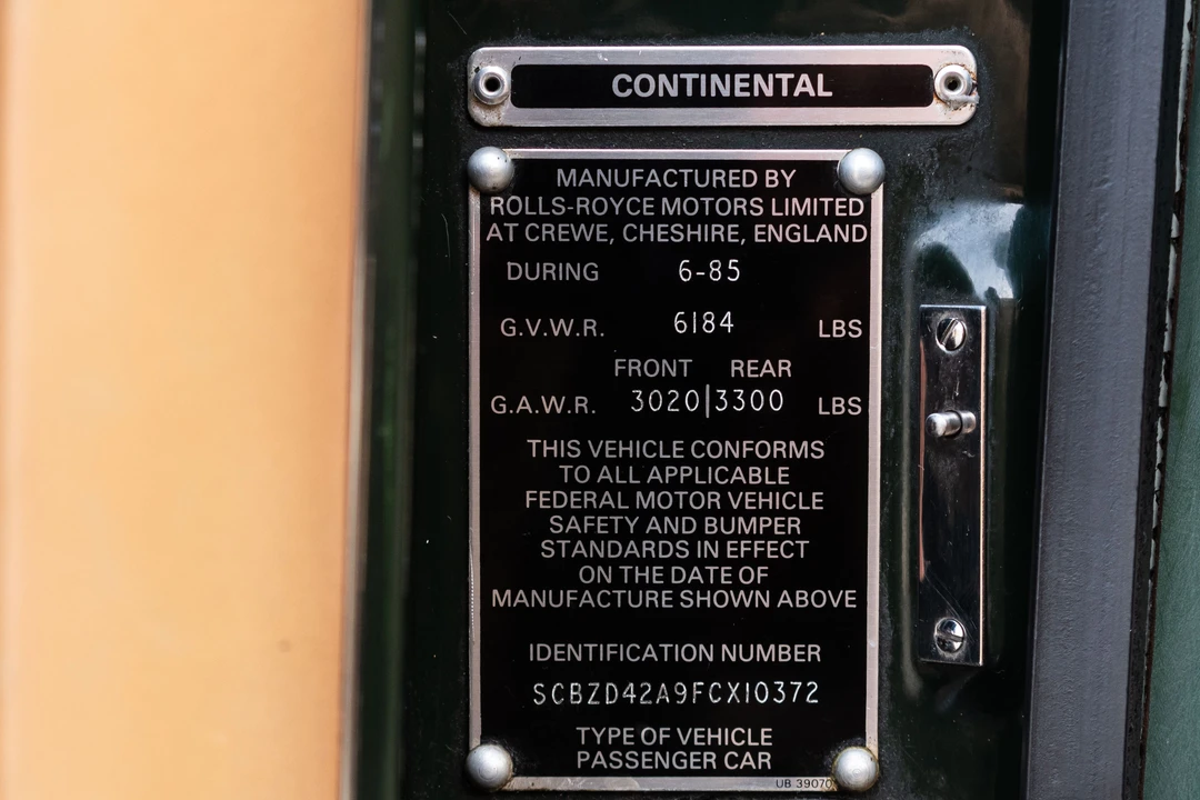 1985 Bentley Continental - Image 31 of 31