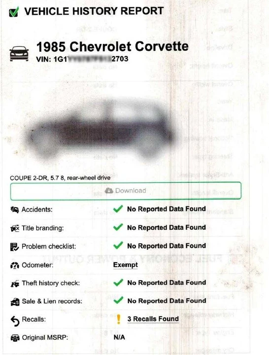 1985 Chevrolet Corvette C4 - Image 5 of 5
