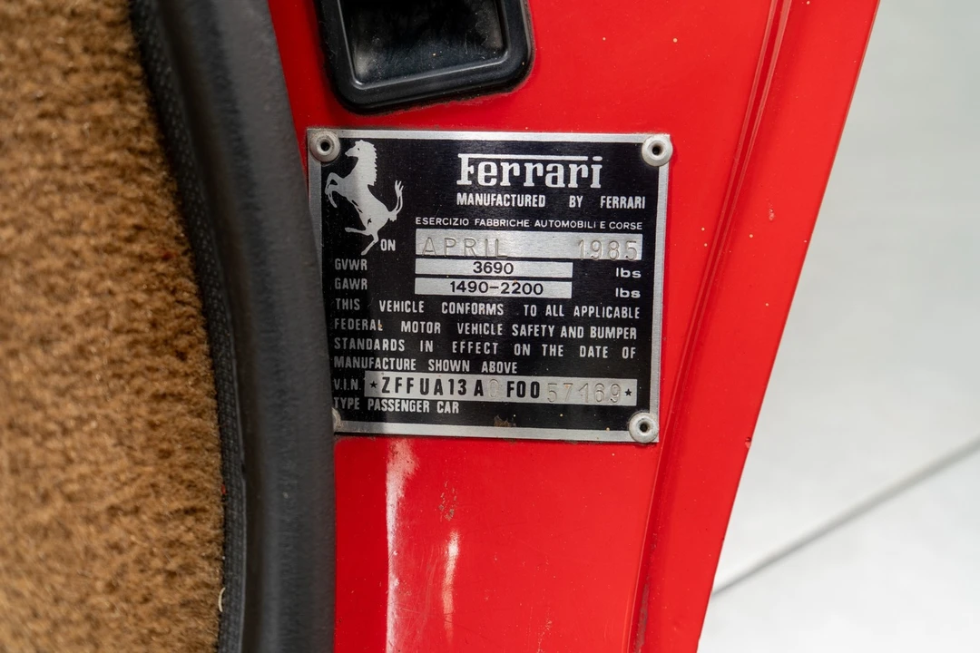 1985 Ferrari 308 GTS QV - Image 20 of 21