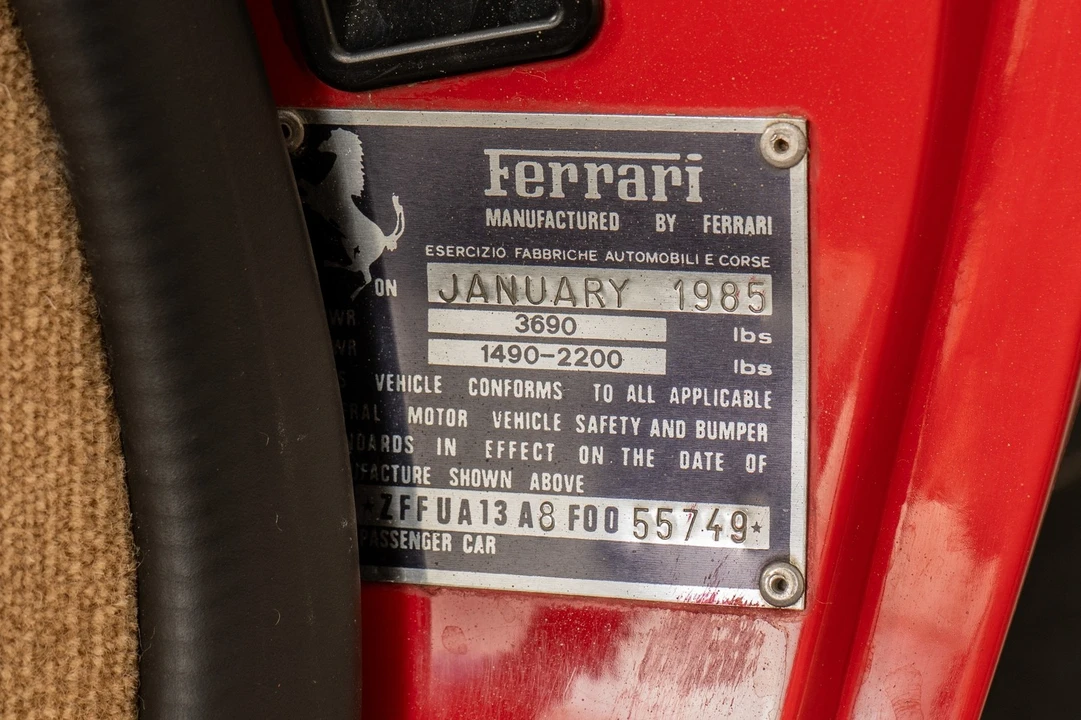 1985 Ferrari 308 GTS QV - Image 20 of 21