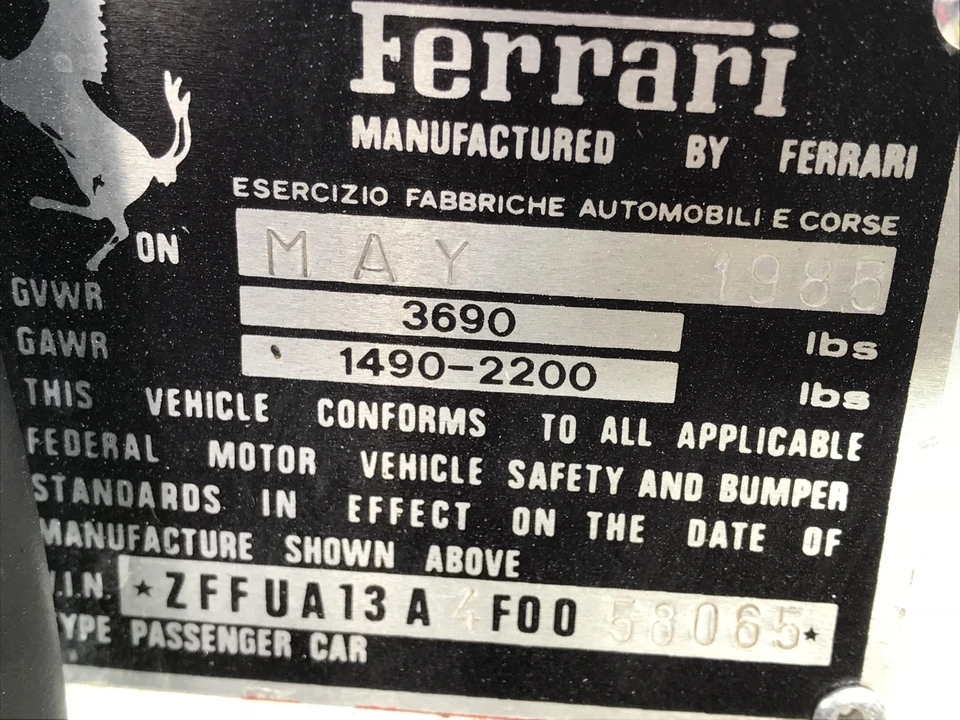 1985 Ferrari 308 GTS QV - Image 29 of 31