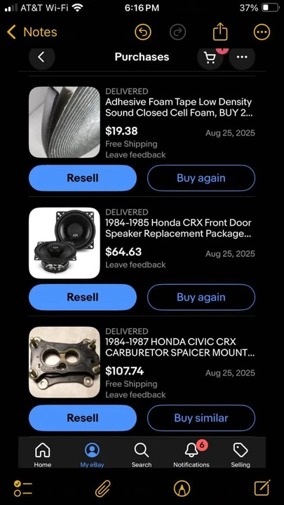 1985 Honda CR-X 1st Gen - Image 6 of 8