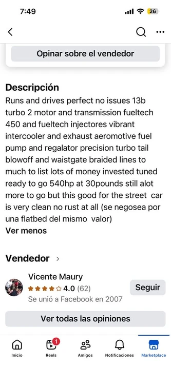 1985 Mazda RX-7 SA & FB - Image 14 of 18