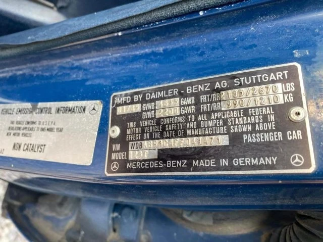 1985 Mercedes-Benz W123 Wagon (S123) - Image 11 of 18