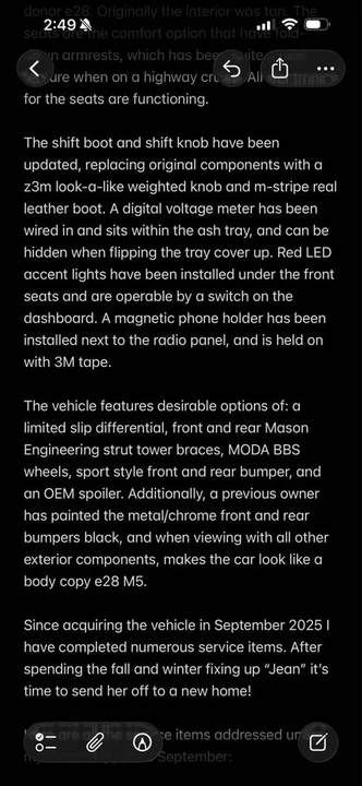 1986 BMW E28 5 Series - Image 16 of 20