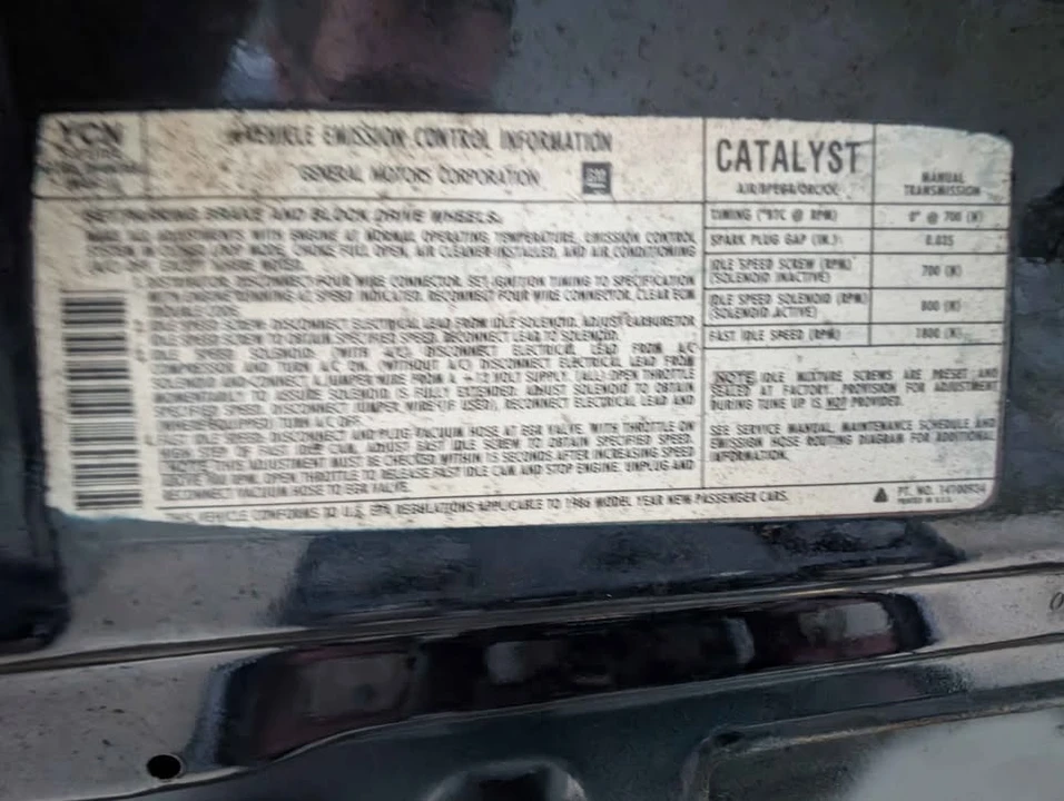 1986 Chevrolet Camaro 3rd Gen - Image 13 of 20