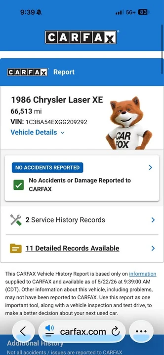 1986 Chrysler Laser - Image 15 of 20
