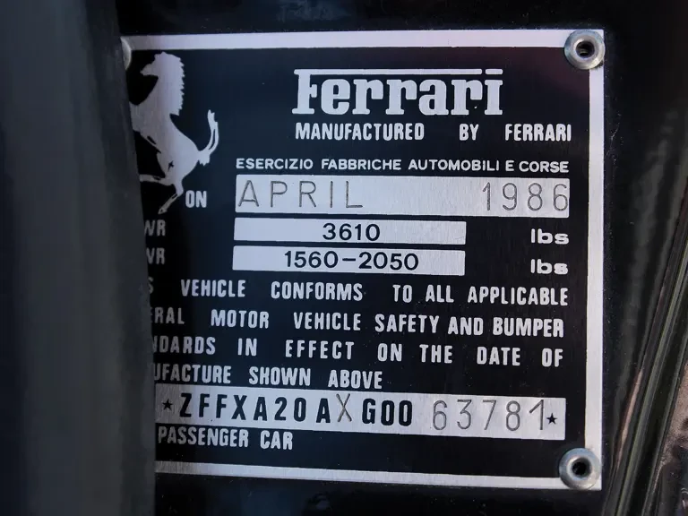 1986 Ferrari 328 GTS - Image 8 of 21