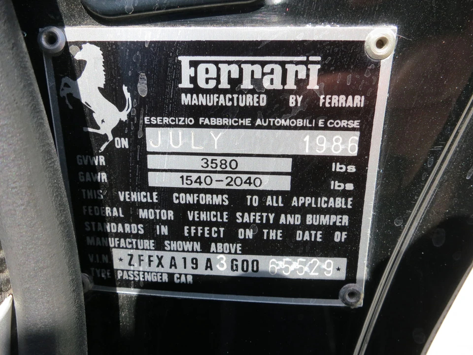 1986 Ferrari 328 GTB - Image 13 of 13