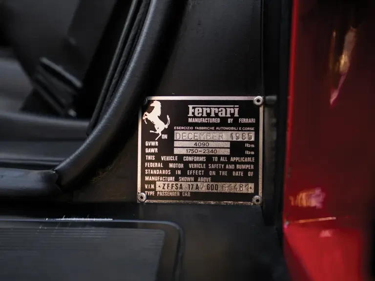 1986 Ferrari Testarossa - Image 25 of 31