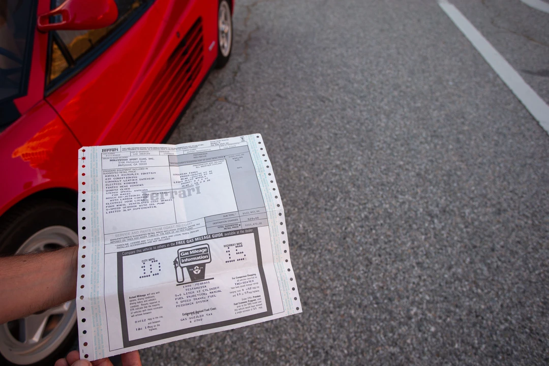 1986 Ferrari Testarossa - Image 10 of 31