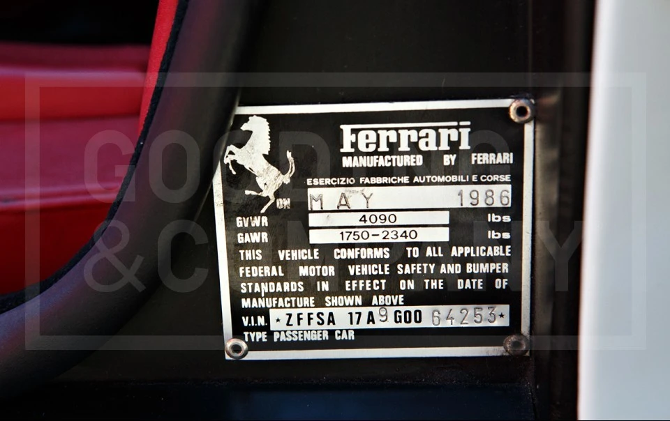 1986 Ferrari Testarossa - Image 25 of 25