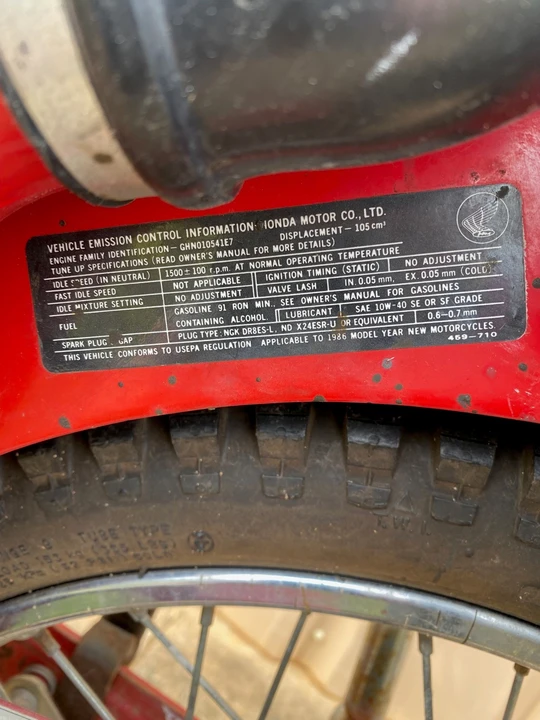 1986 Honda CT110 - Image 28 of 31
