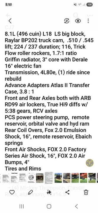1986 Jeep CJ7 - Image 17 of 20