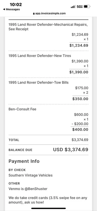 1986 Land Rover Defender - Image 5 of 10