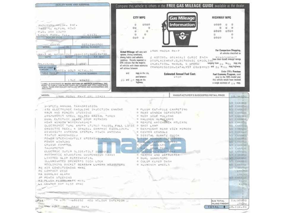 1986 Mazda RX-7 FC - Image 27 of 31