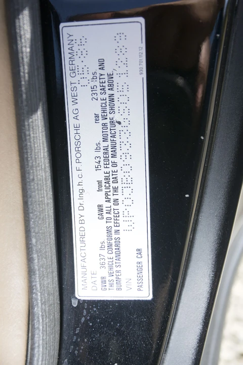 1986 Porsche 930 Turbo - Image 10 of 31