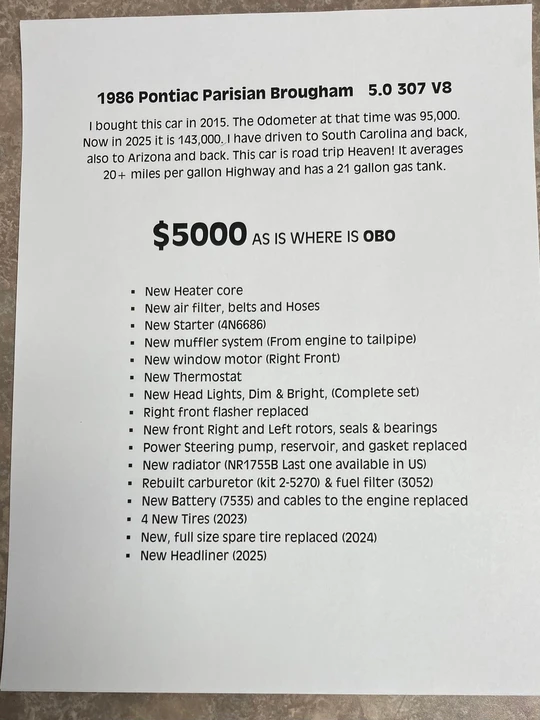 1986 Pontiac Parisienne - Image 14 of 14