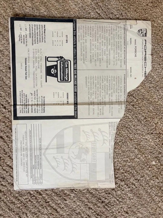 1986 Porsche 944 - Image 18 of 20