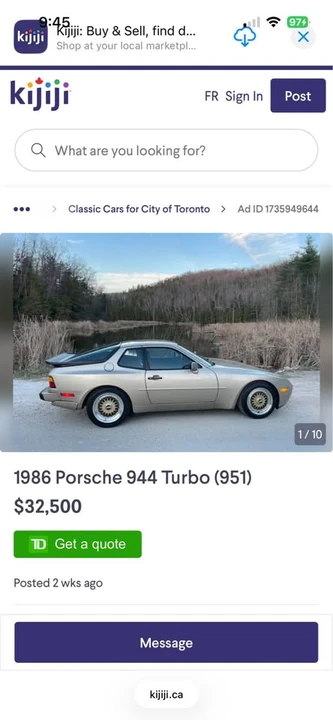 1986 Porsche 944 Turbo - Image 9 of 9
