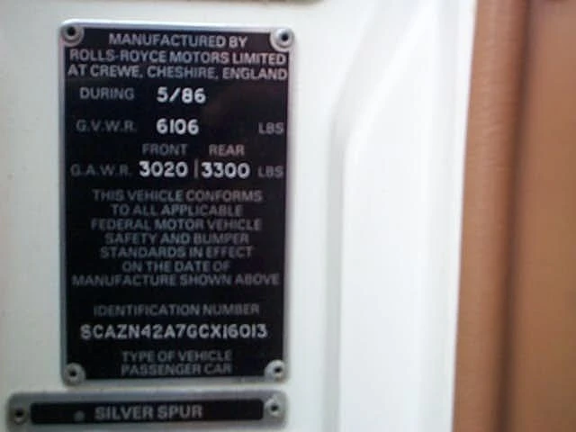1986 Rolls-Royce Silver Spur & Spirit I - Image 27 of 31