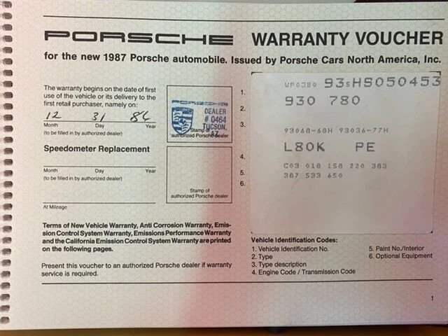 1987 Porsche 930 Turbo - Image 15 of 15