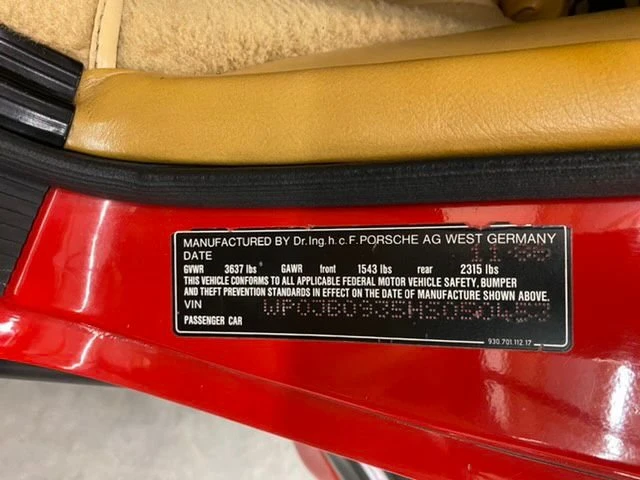 1987 Porsche 930 Turbo - Image 9 of 15