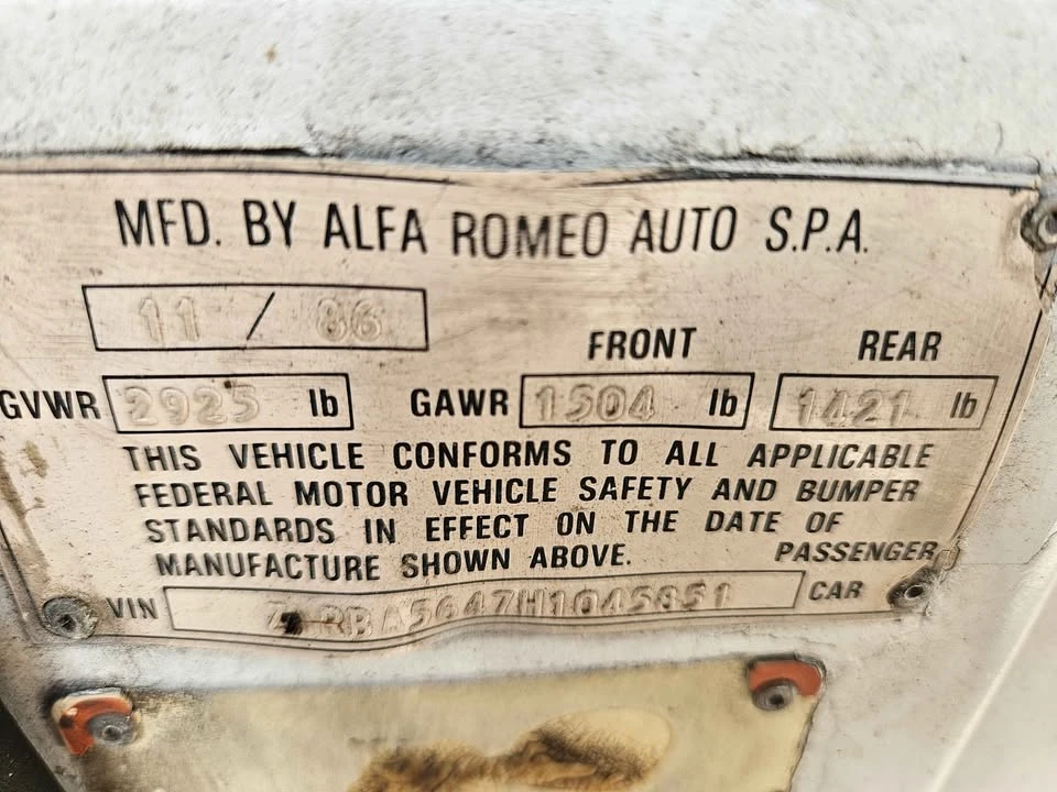 1987 Alfa Romeo Series 3 - Image 4 of 17