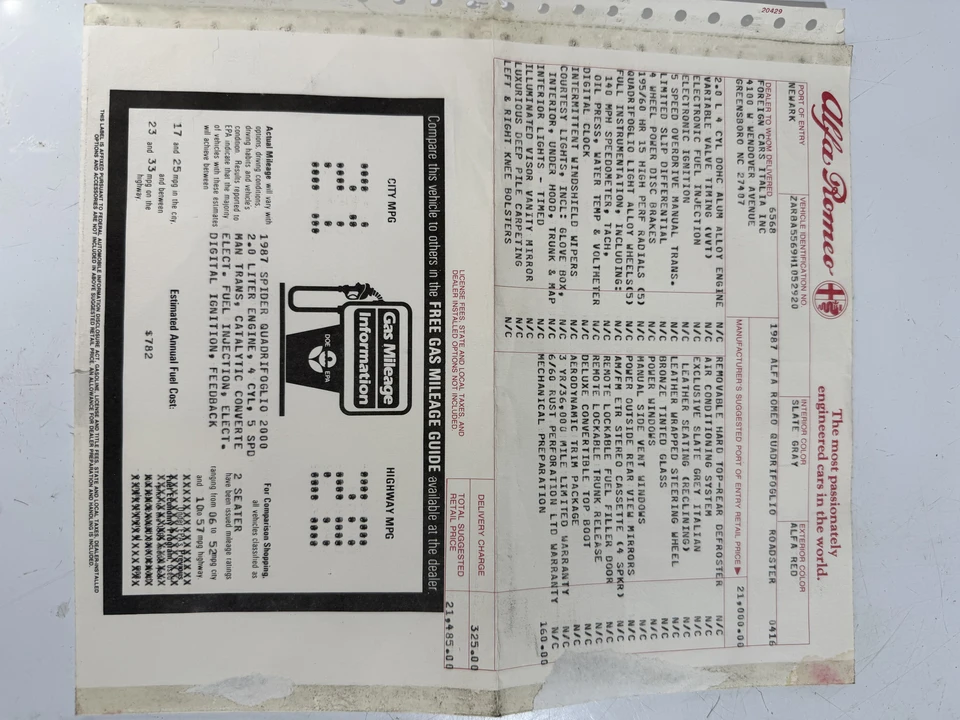 1987 Alfa Romeo Series 3 - Image 20 of 25