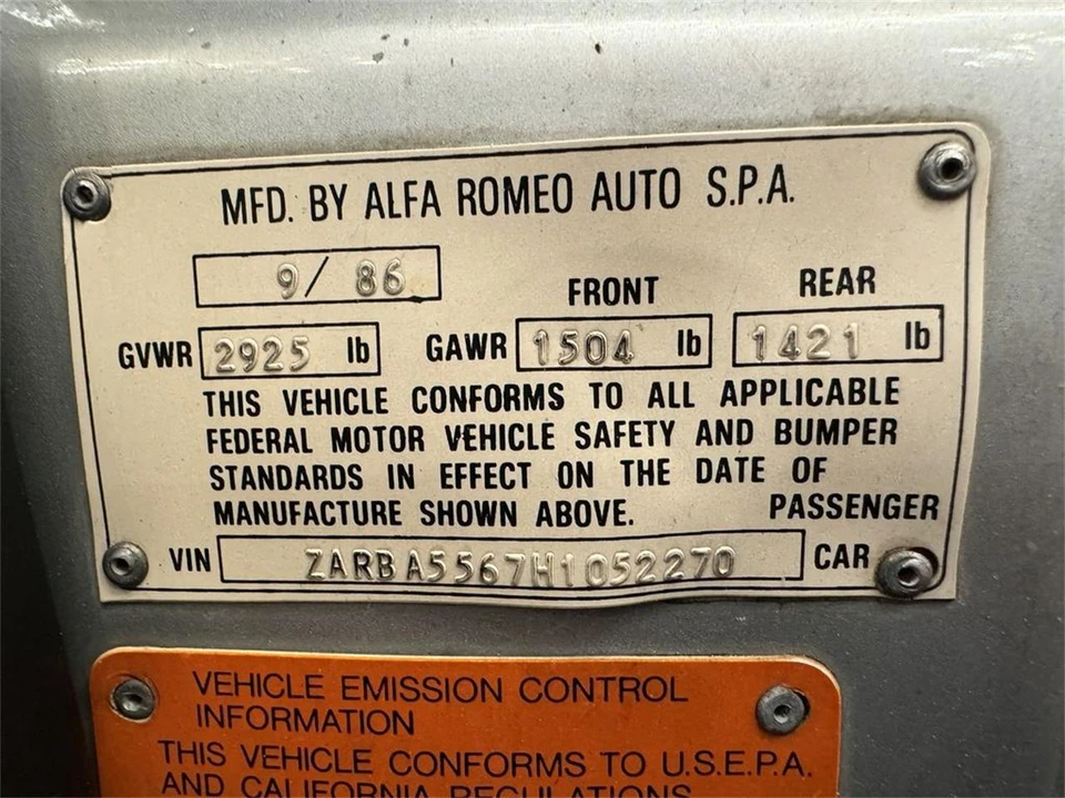 1987 Alfa Romeo Series 3 - Image 10 of 31