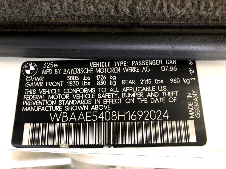 1987 BMW E30 3 Series - Image 31 of 31