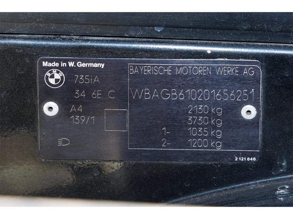 1987 BMW E32 7 Series - Image 9 of 15