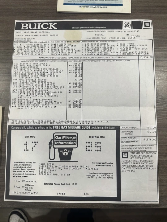 1987 Buick Grand National - Image 21 of 21