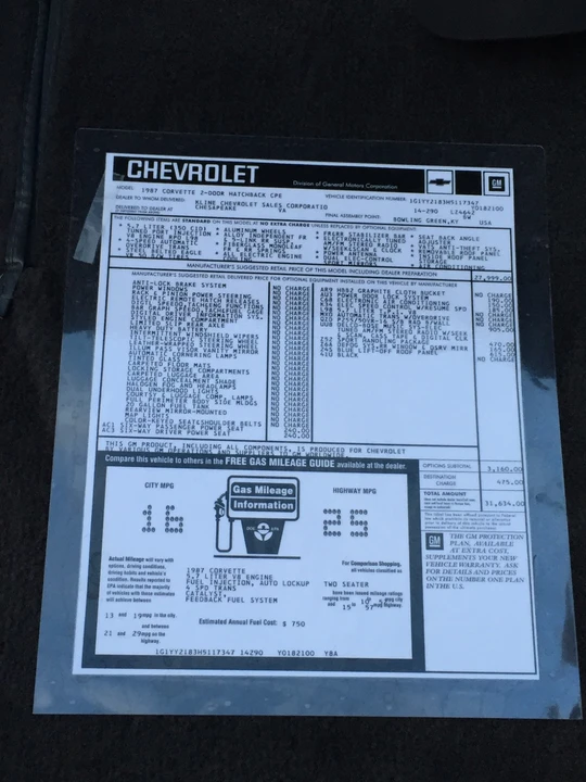 1987 Chevrolet Corvette C4 - Image 31 of 31