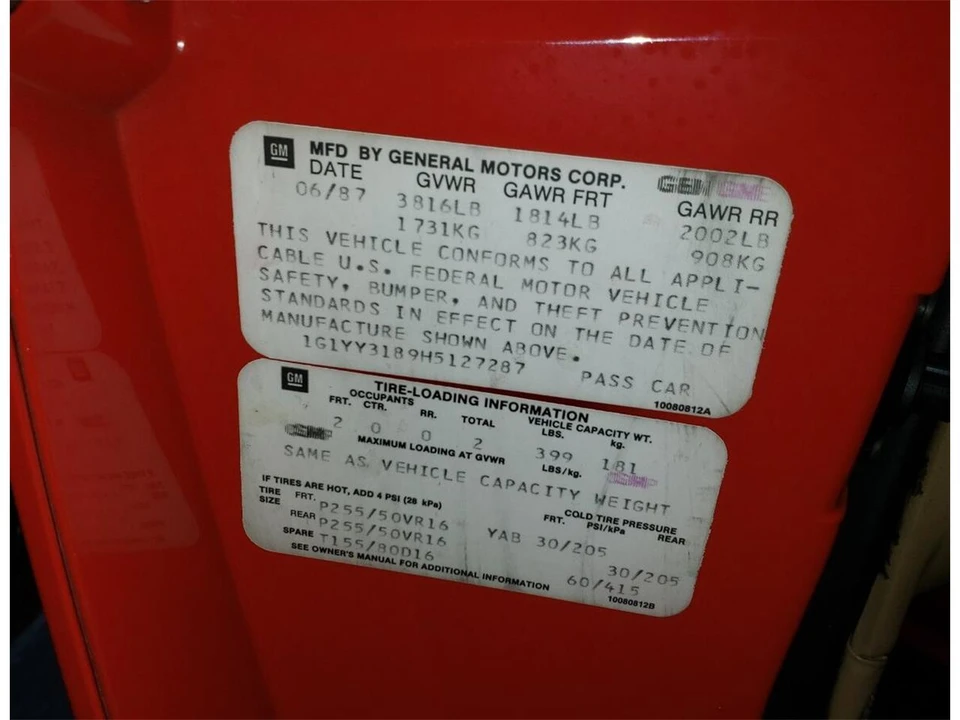 1987 Chevrolet Corvette C4 - Image 22 of 31