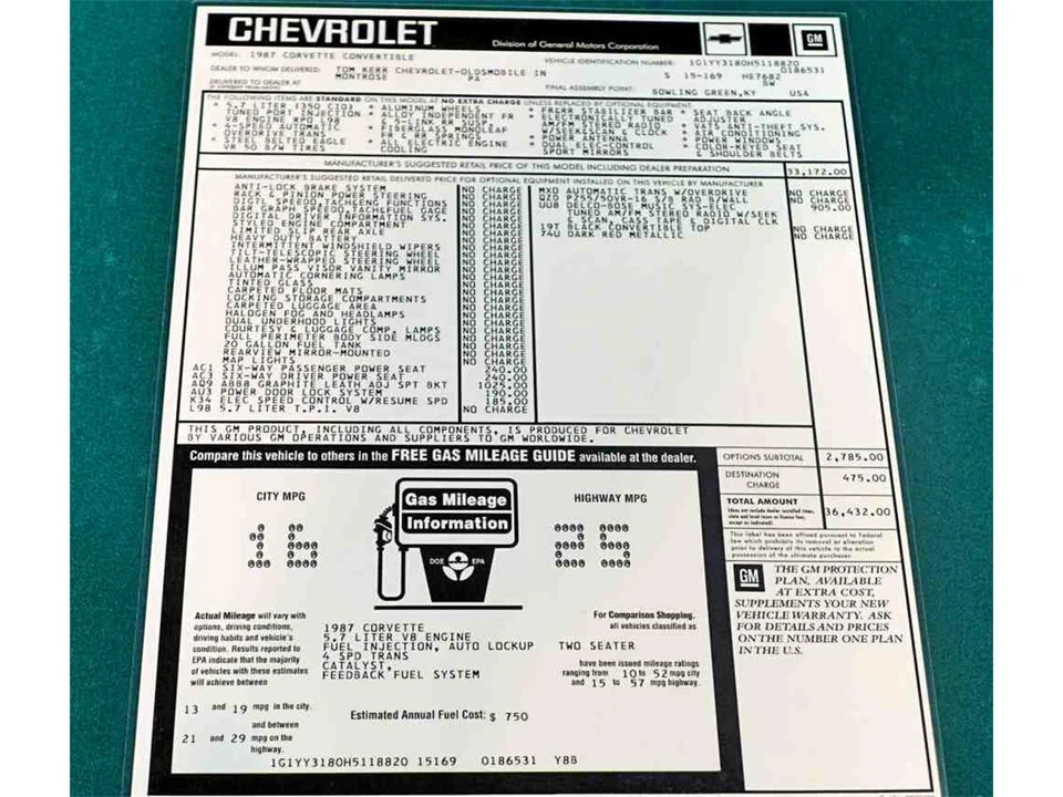 1987 Chevrolet Corvette C4 - Image 21 of 31