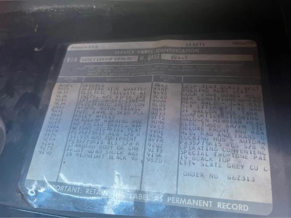 1987 Chevrolet K5 Blazer 2nd Gen - Image 13 of 20
