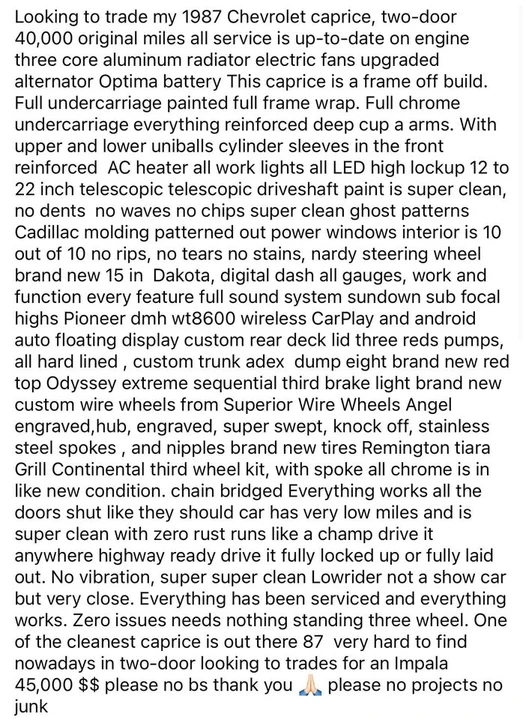 1987 Chevrolet Caprice - Image 13 of 13