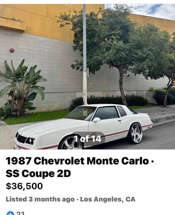 1987 Chevrolet Monte Carlo 4th Gen - Image 12 of 14