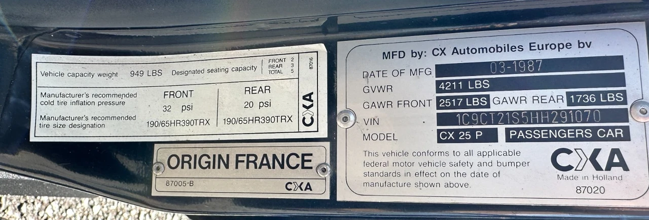 1987 Citroen CX - Image 14 of 21