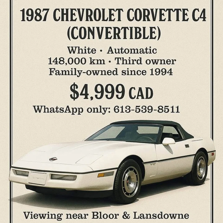 1987 Chevrolet Corvette C4 - Image 1 of 9