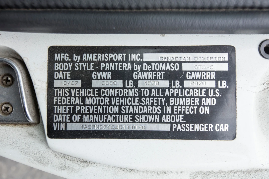 1987 DeTomaso Pantera - Image 9 of 22